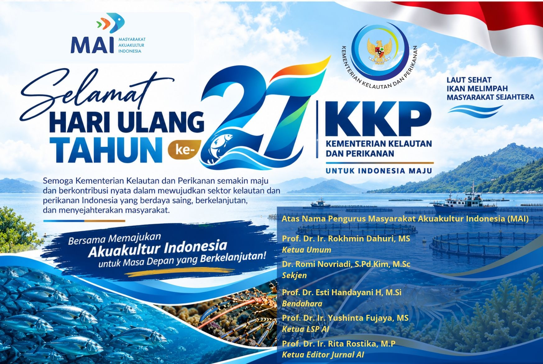 🎉🇮🇩 *SELAMAT HARI ULANG TAHUN KE-27 KKP* 🇮🇩🎉